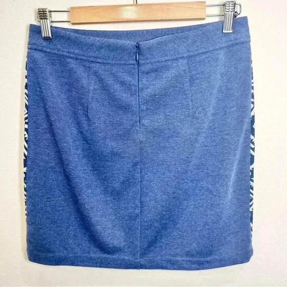 Pixley Women’s Tenille Navy Blue and White Aztec Print Mini Skirt Size Small - Picture 5 of 12